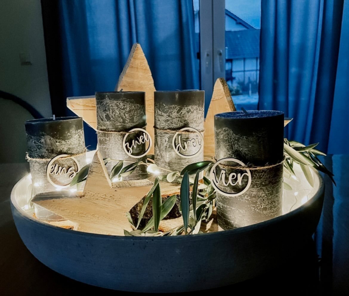 Adventskerzen-Zahlen