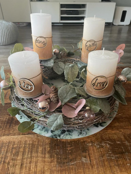 Adventskerzen-Zahlen