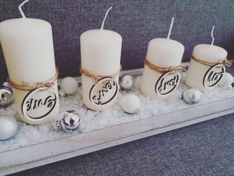 Adventskerzen-Zahlen