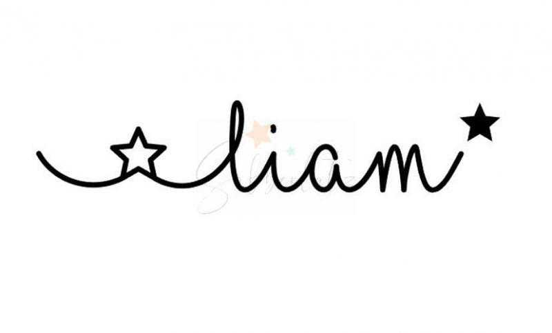 Preview: Namens-Aufkleber Stern