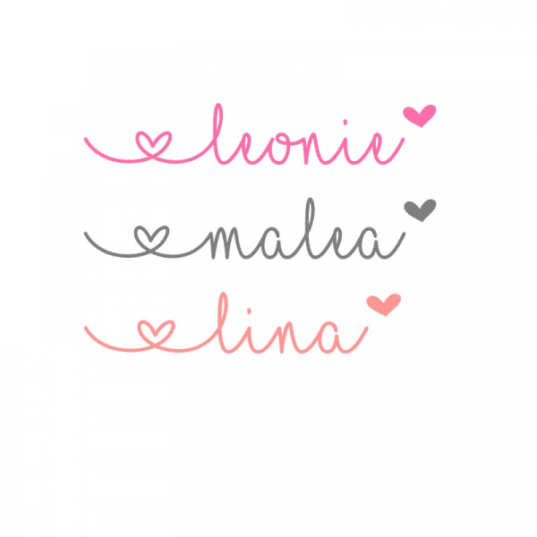 Namens-Aufkleber Herz