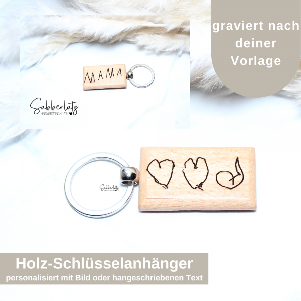 Schlüsselanhänger Holz *personalisiert*