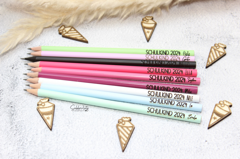 Preview: Schulkind Bleistift *graviert*