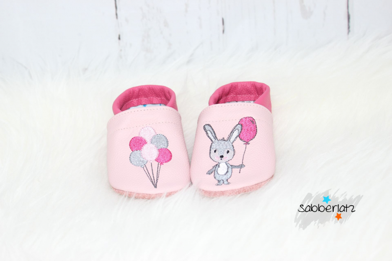 Preview: Hasen-Puschen mit Ballons