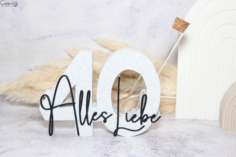 Geburtstagszahl 40 „Alles Liebe“