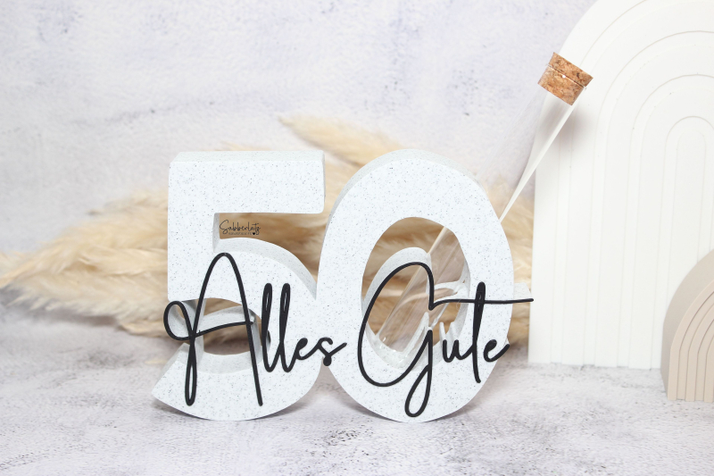 Geburtstagszahl 50 „Alles Gute“