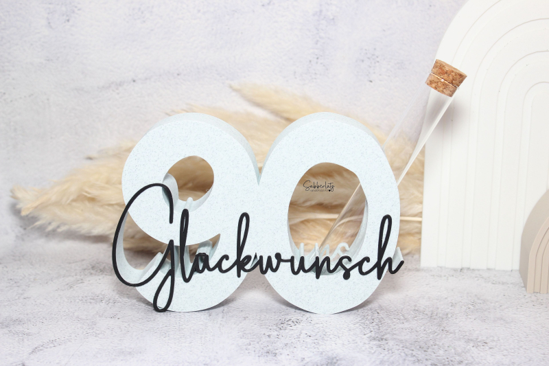 Geburtstagszahl 90 „Glückwunsch“