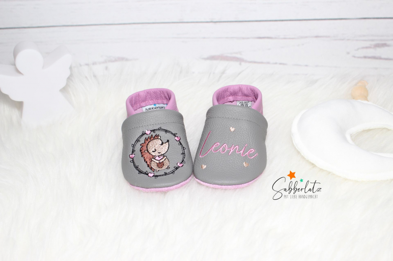 Igel-Puschen mit Herz