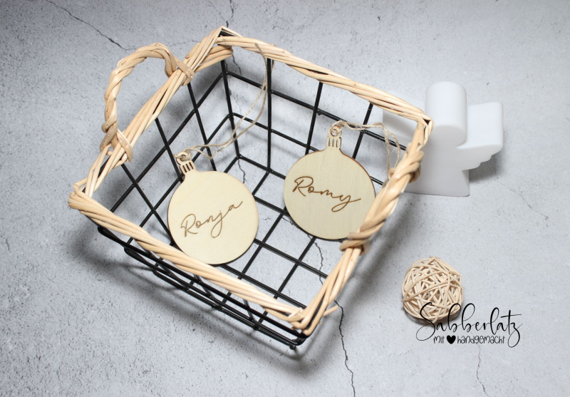 Preview: Weihnachtskugel mit Name