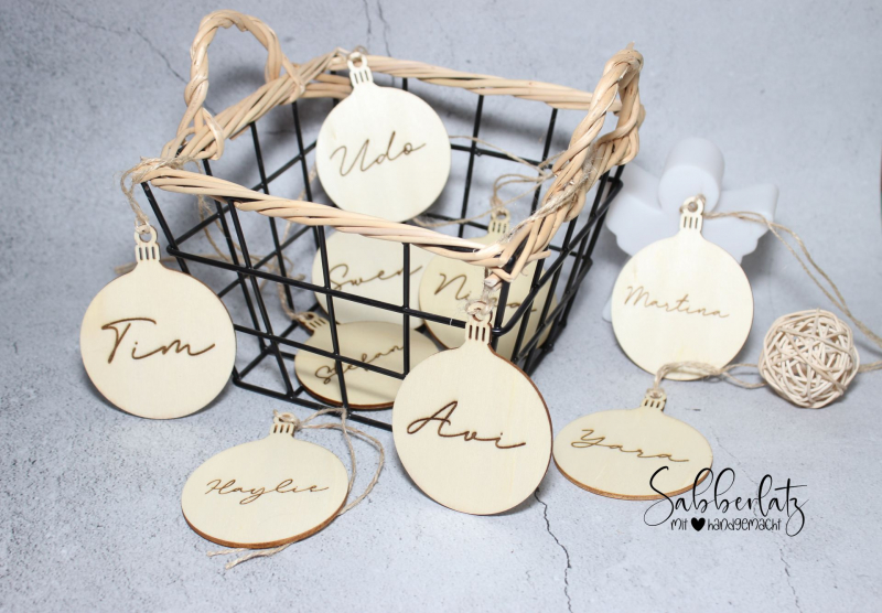 Preview: Weihnachtskugel mit Name