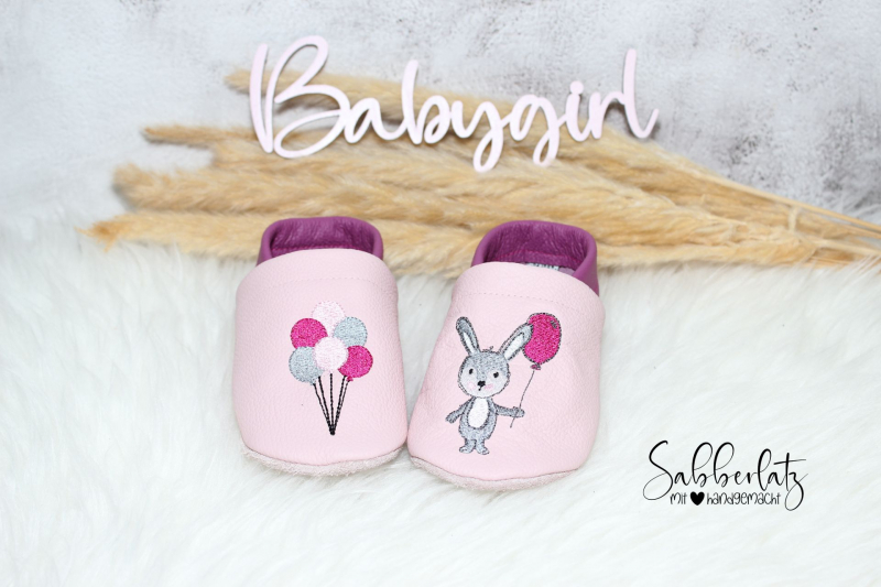 Preview: Hasen-Puschen mit Ballons