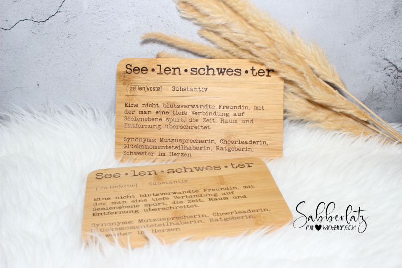 Preview: Schneidebrett *Seelenschwester*