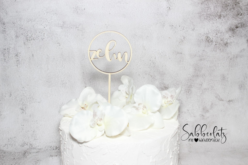 Preview: Caketopper - Zahlenwort