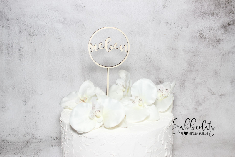 Preview: Caketopper - Zahlenwort