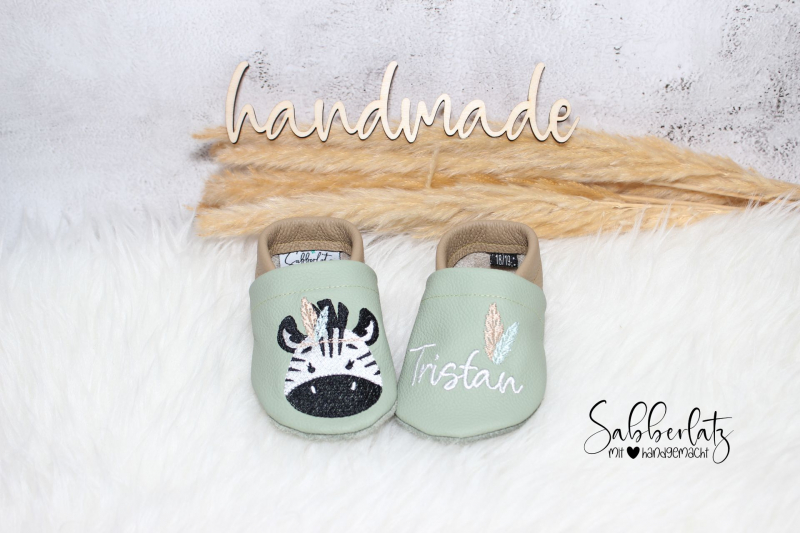 Preview: Zebra-Puschen