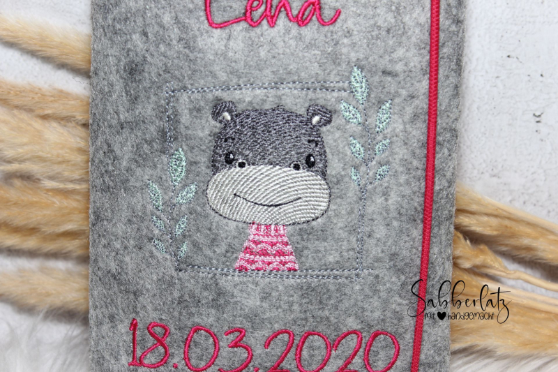 Preview: U-Heft-Hülle Nilpferd