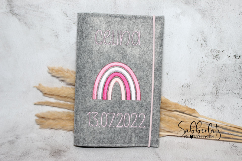 U-Heft-Hülle Regenbogen