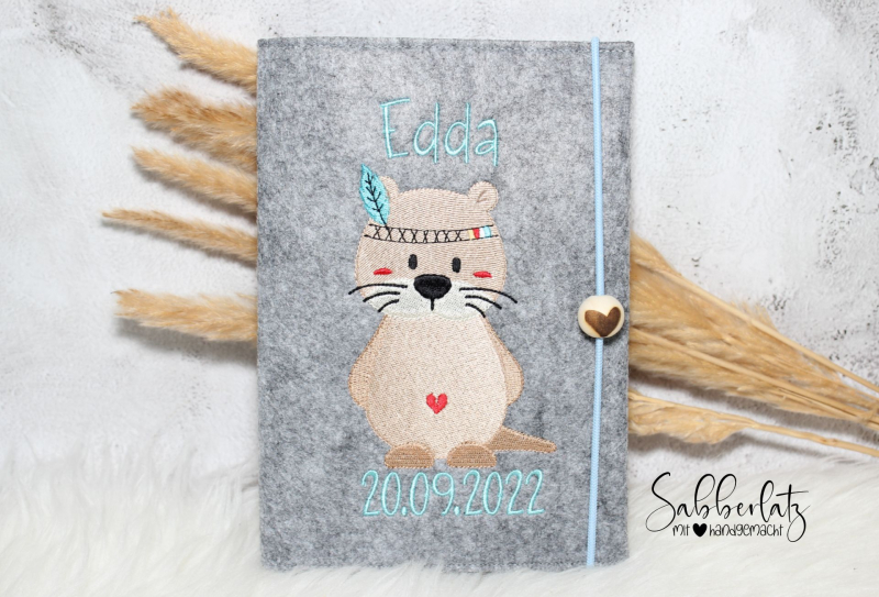 U-Heft-Hülle Boho-Biber