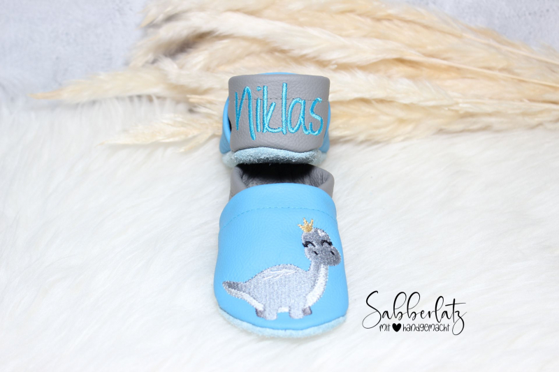 Preview: Dino mit Krone-Puschen