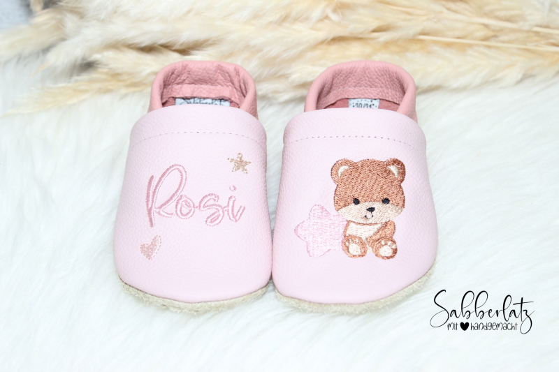 Preview: Bärchen-Puschen mit Stern