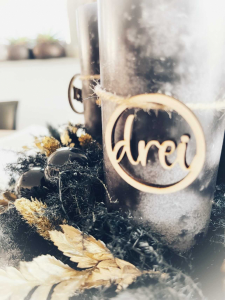 Adventskerzen-Zahlen