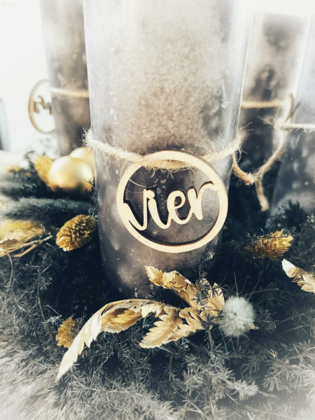 Adventskerzen-Zahlen