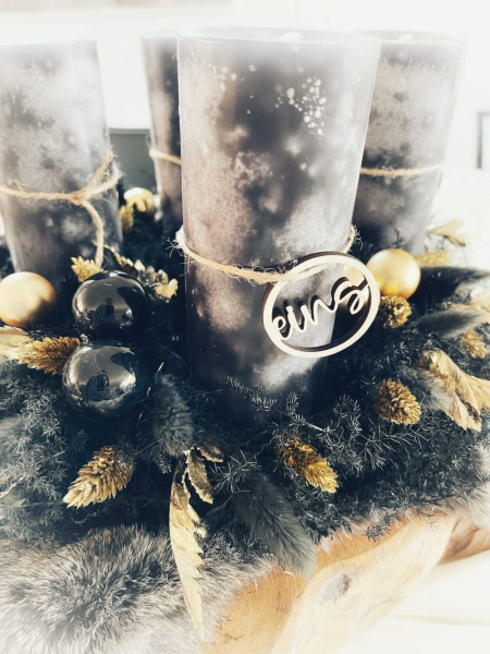 Preview: Adventskerzen-Zahlen