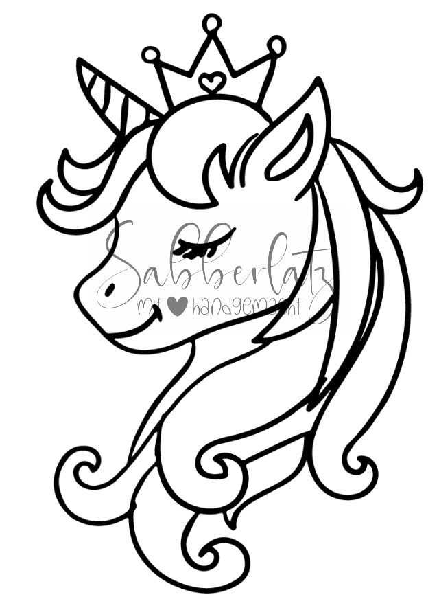 Einhorn mit Krone