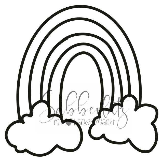 Regenbogen mit Wolken