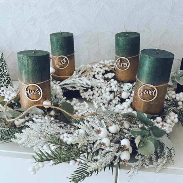 Adventskerzen-Zahlen