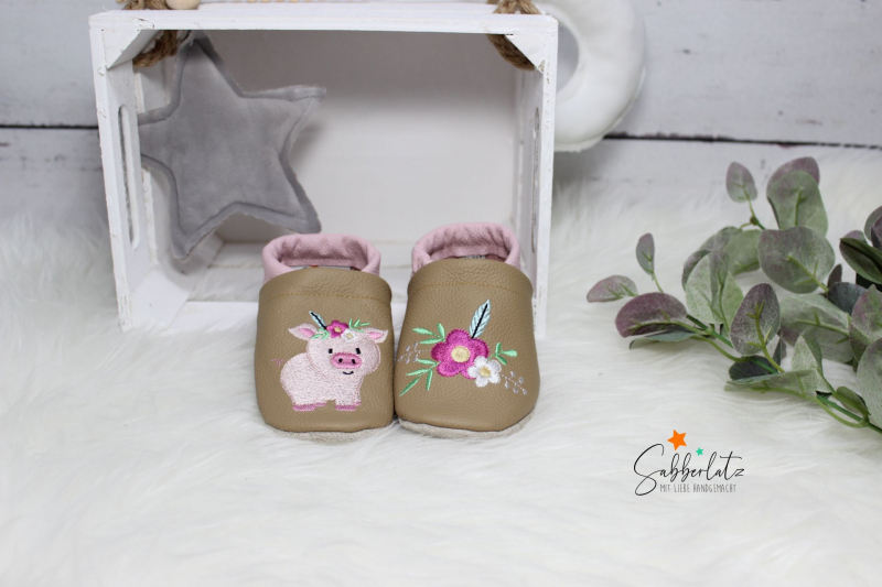 Boho-Schwein-Puschen