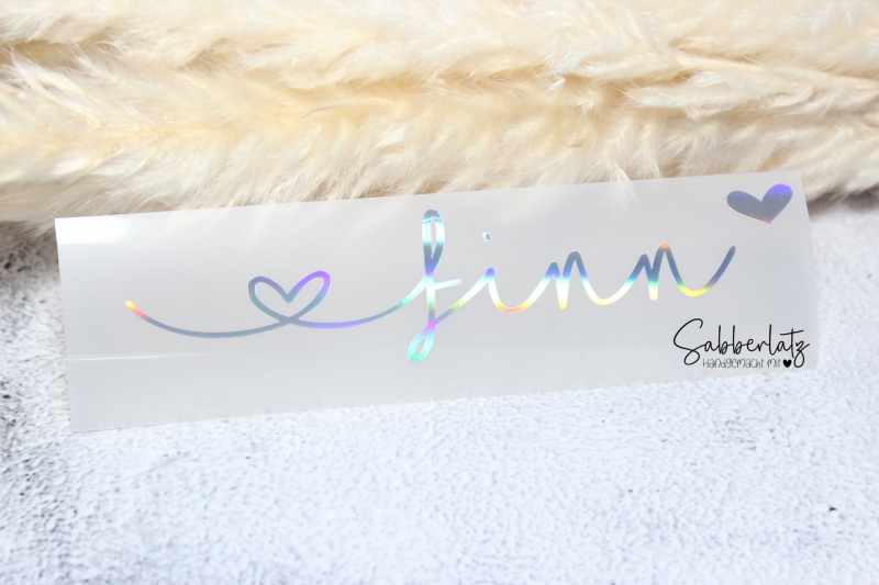 Namens-Aufkleber *holographisch*