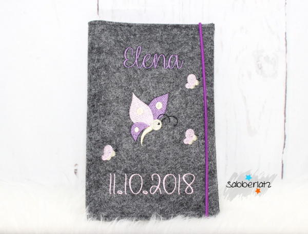 U-Heft-Hülle Schmetterling