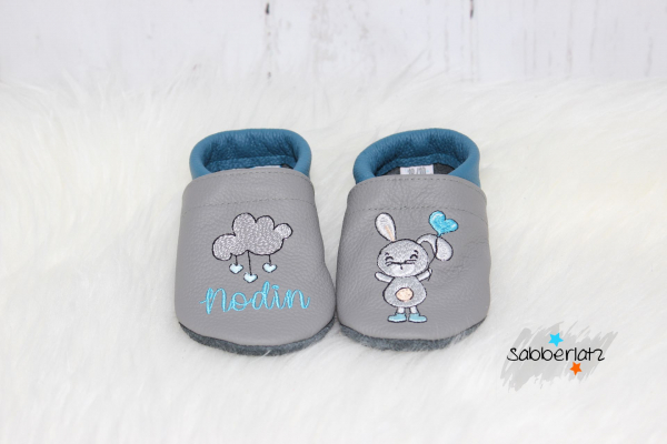 Hasen-Puschen mit Herz