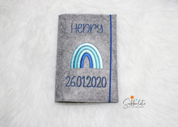 U-Heft-Hülle Regenbogen