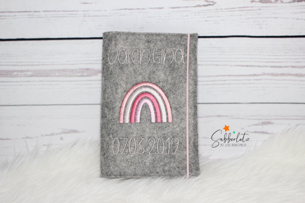 U-Heft-Hülle Regenbogen