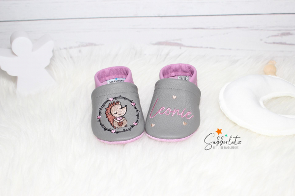 Igel-Puschen mit Herz