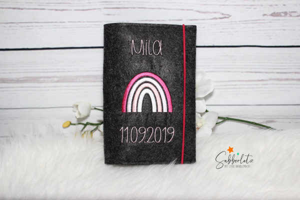 U-Heft-Hülle Regenbogen