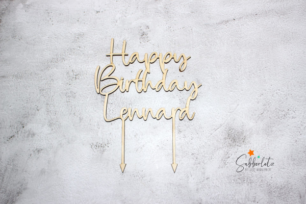 Caketopper *Happy Birthday & Name*