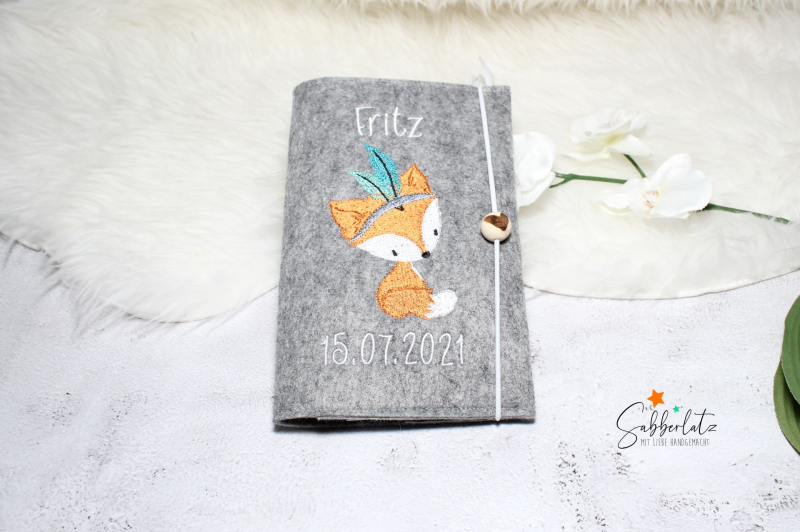 U-Heft-Hülle Boho-Fuchs