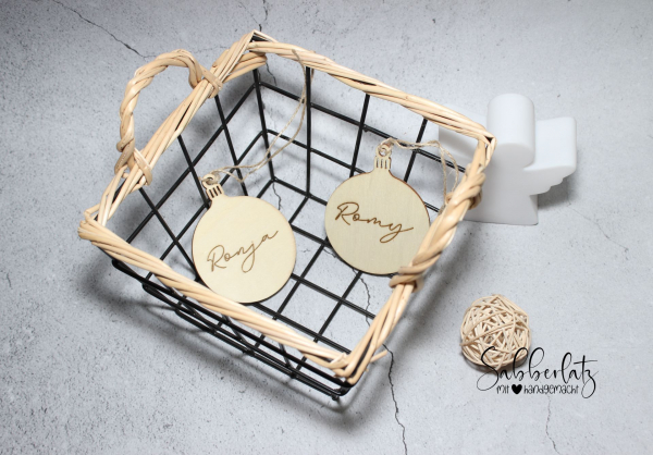 Weihnachtskugel mit Name