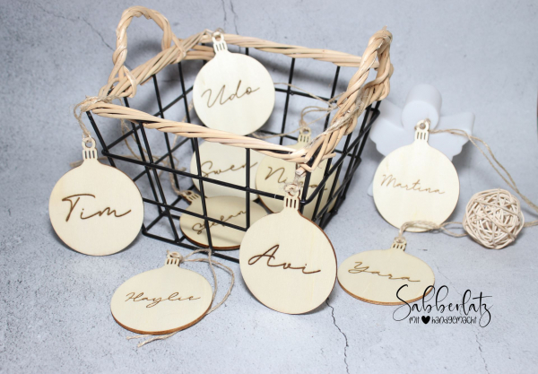 Weihnachtskugel mit Name