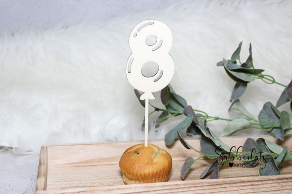 Caketopper - Luftballonzahl