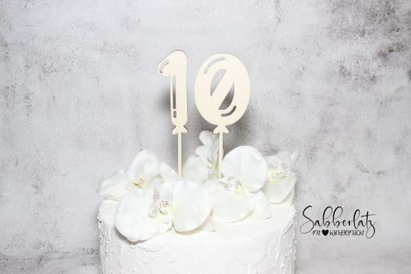 Caketopper - Luftballonzahl