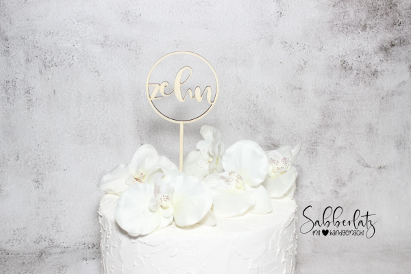 Caketopper - Zahlenwort