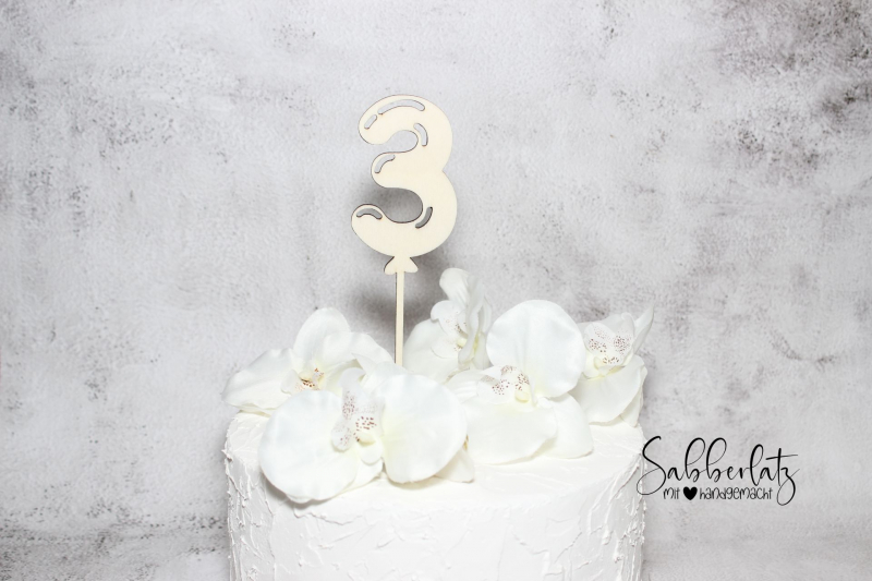 Caketopper - Luftballonzahl