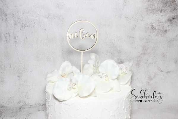 Caketopper - Zahlenwort