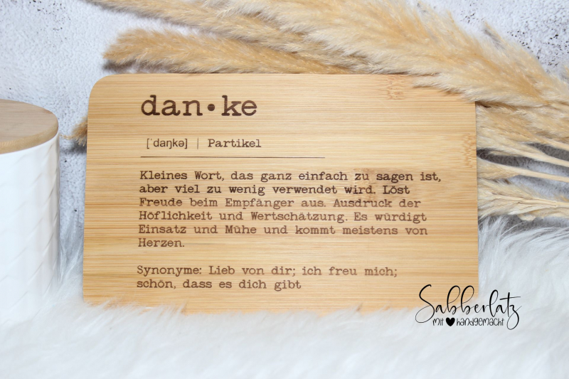 Schneidebrett *Danke*
