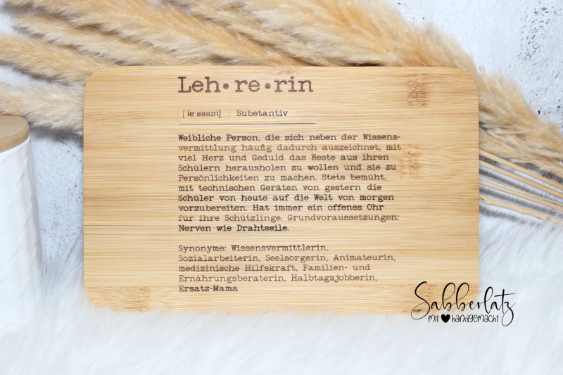 Schneidebrett *Lehrerin*