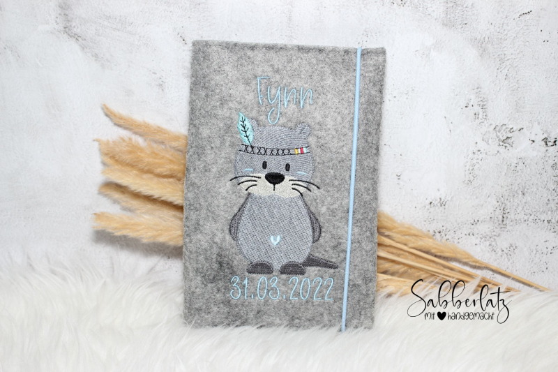 U-Heft-Hülle Boho-Biber